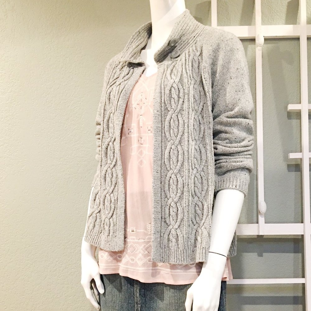 Cable Knit Cardigan | Crystal-Kobe